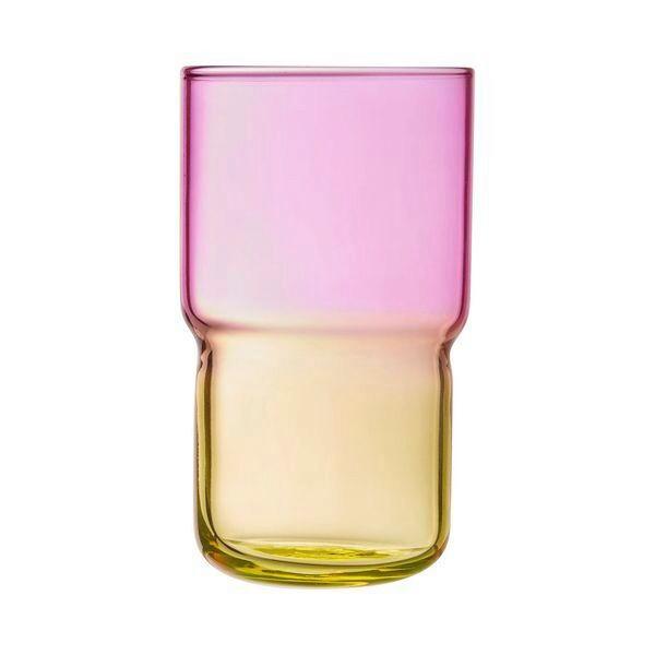 Trinkglas Grace - Orange/Rosa, Design, Glas (320ml)
