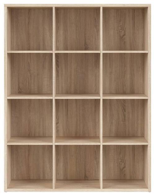 Regal Nepo Plus Bookshelf - Schwarz/Sonoma Eiche, Design, Holzwerkstoff (114/146,5/38,5cm)