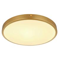 LED-Deckenleuchte 12381-22 - Messingfarben/Opal, KONVENTIONELL, Kunststoff/Metall (35/3cm) - Globo