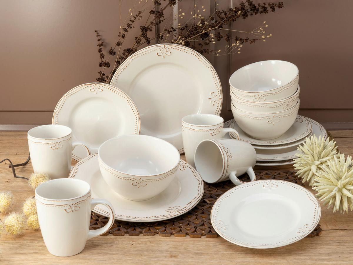 Kombiservice Keramik 4 Perosnen Geschirr Set - Multicolor, Keramik - Creatable