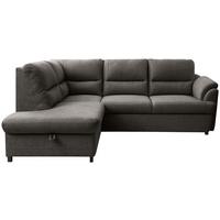 Ecksofa Gusto Braun S: 200x240 cm - Greige/Schwarz, Basics, Textil (200/240cm)