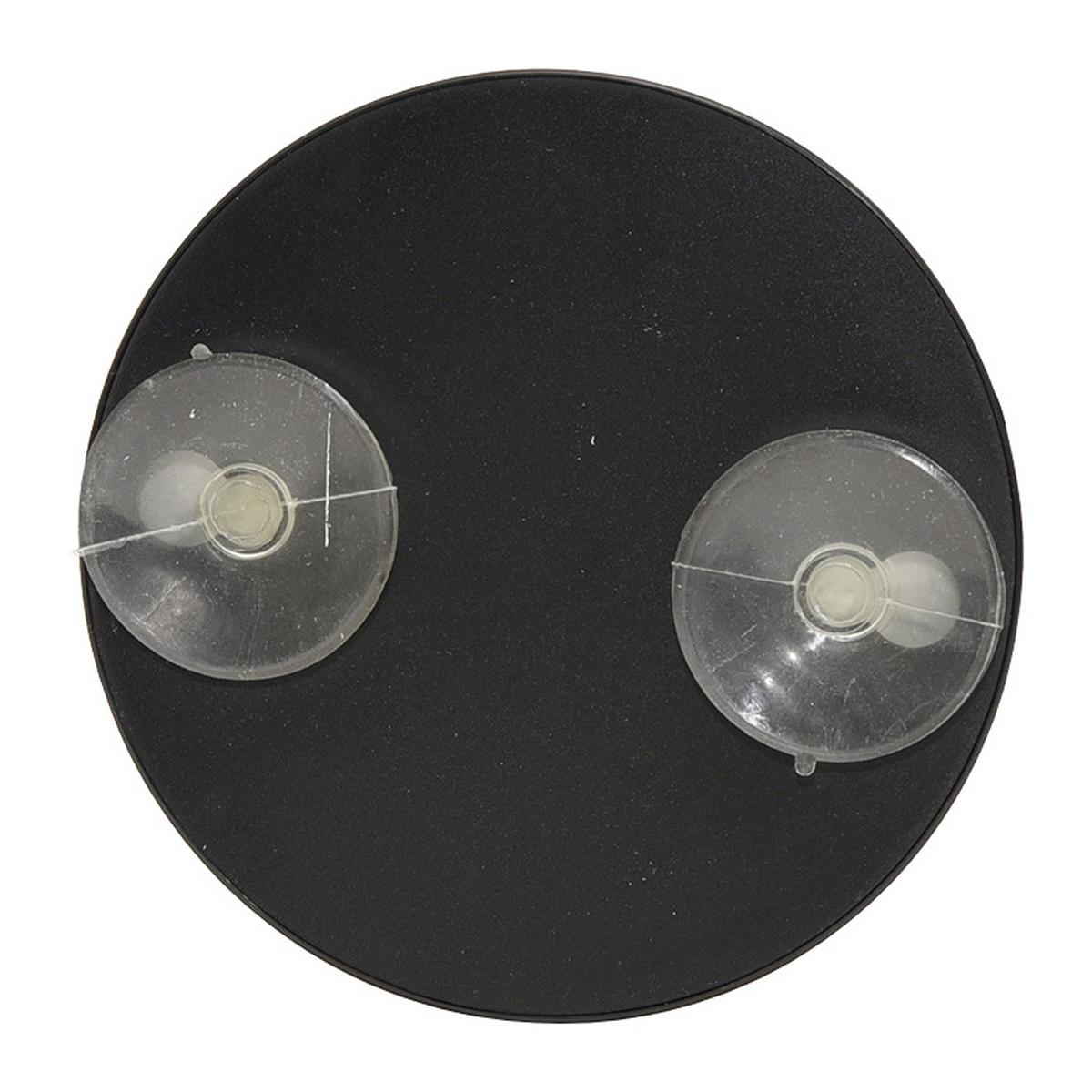 Kosmetikspiegel 12-fach Vergrößerung Mit Saugnäpfen - Schwarz, Glas/Kunststoff (13,0cm)