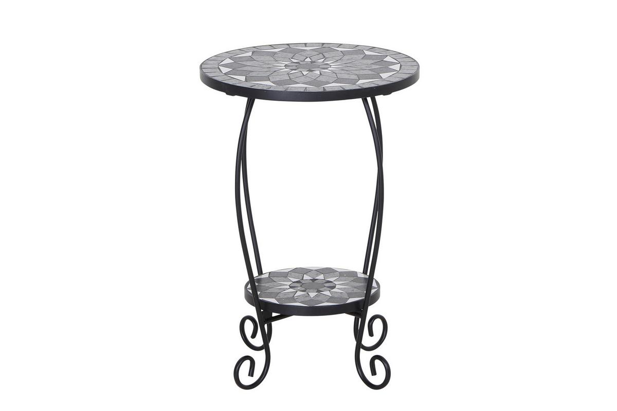 Blumenständer J53794 - Schwarz, KONVENTIONELL, Keramik/Metall (41/41/59cm) - Siena Garden