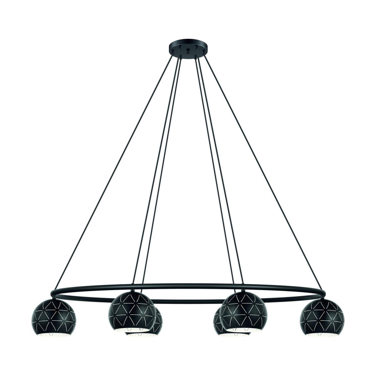 Hängeleuchte 98456* Cantallops - Schwarz/Weiß, Design, Metall (115/52/110cm) - Eglo