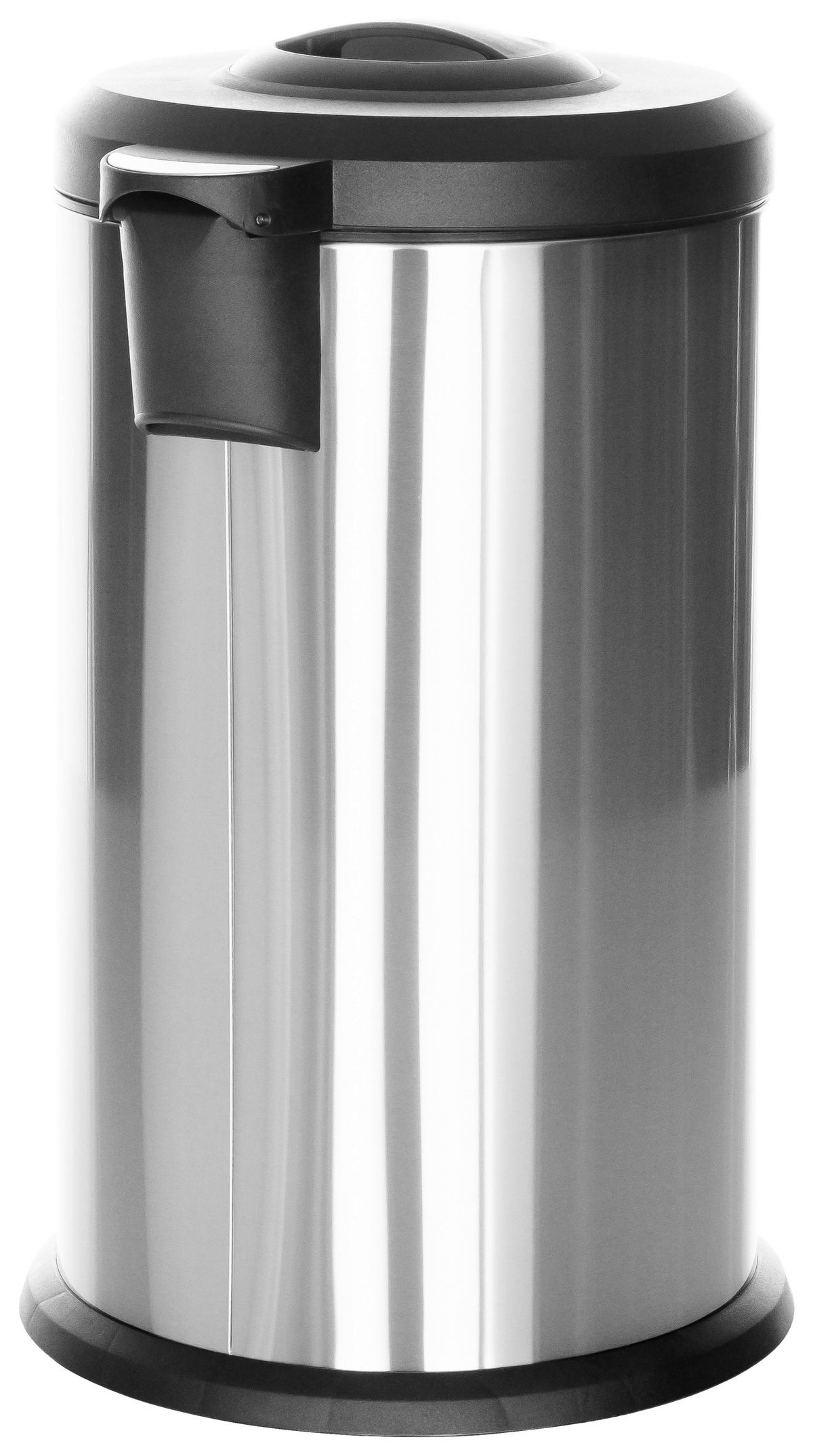 Abfallsammler Clean X - Silberfarben/Schwarz, Basics, Kunststoff/Metall (38/62-96/38cm) - MID.YOU