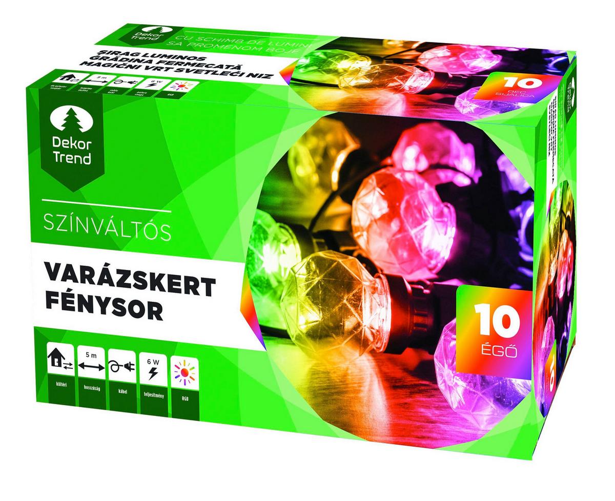 Fényfüzér Varázskert - lila/lime, Basics, műanyag