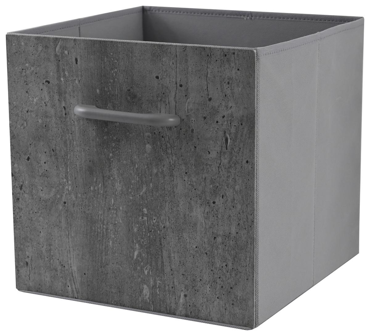 Faltbox Martin - Grau, KONVENTIONELL, Karton/Holz (33/33/32cm) - James Wood