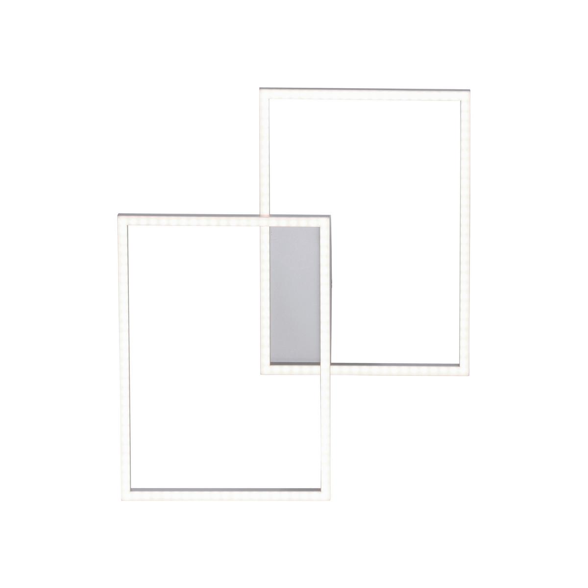 LED-Deckenleuchten Iven L: 75,5 cm dimmbar Mit - Chromfarben/Alufarben, Design, Kunststoff/Metall (75,5/56,2/7cm)