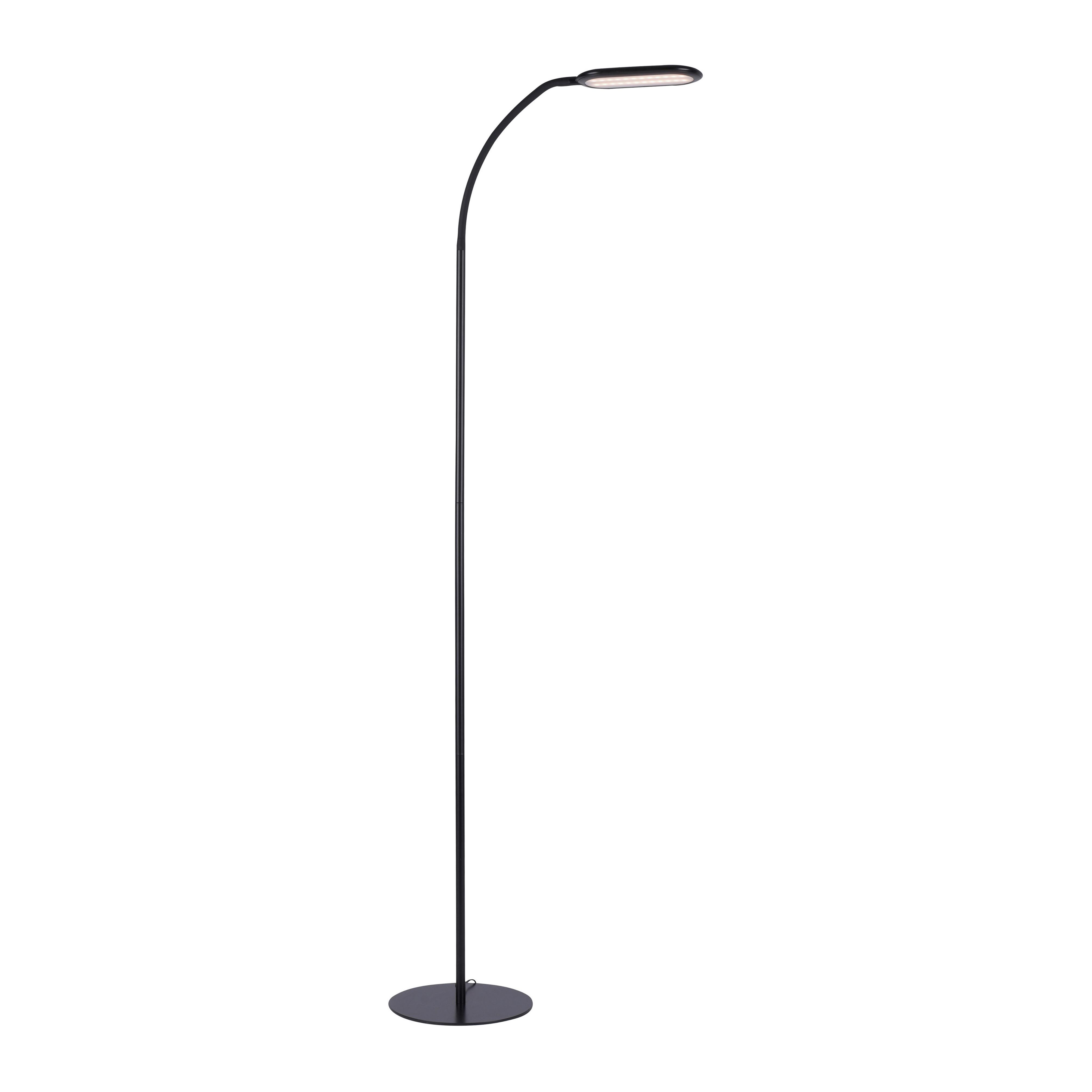 Stojací Led Svítidlo Kelly, V: 175cm - černá, Moderní, kov/plast (175cm)