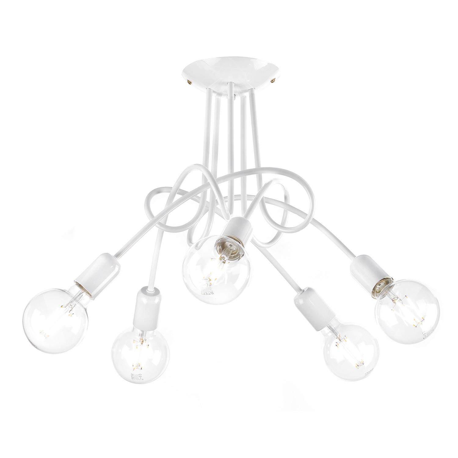 Deckenleuchte Weiß L: 65 cm 22w - Weiß, Basics, Metall (65/65/50cm)