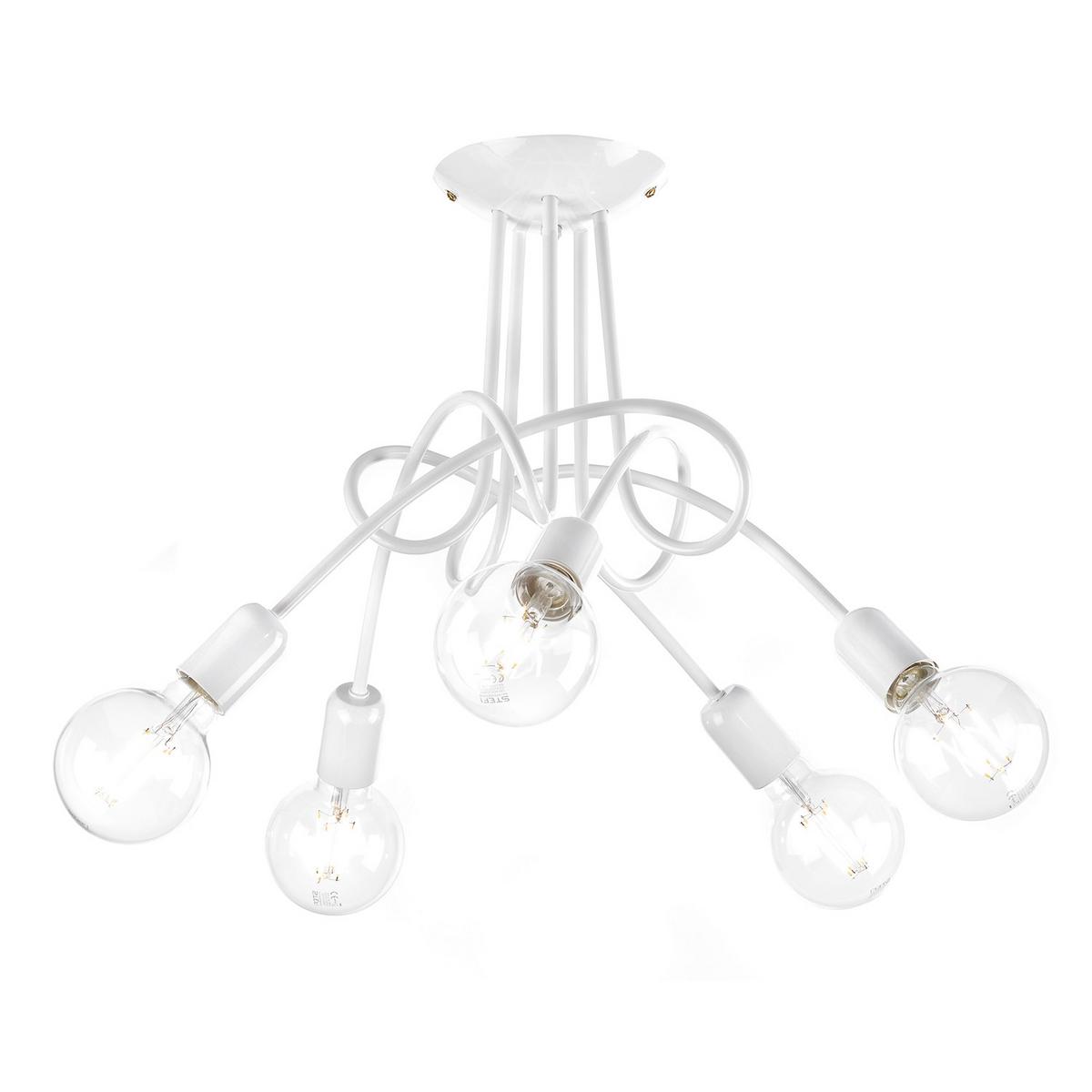 Deckenleuchte Weiß L: 65 cm 22w - Weiß, Basics, Metall (65/65/50cm)