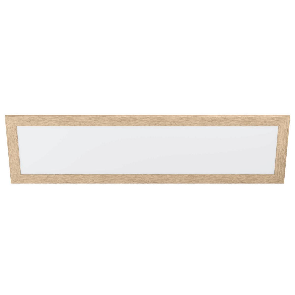 LED-Paneel 99473* Poglionasso - Eichefarben/Weiß, Natur, Holz/Kunststoff (124,5/34,5/5,5cm) - Eglo