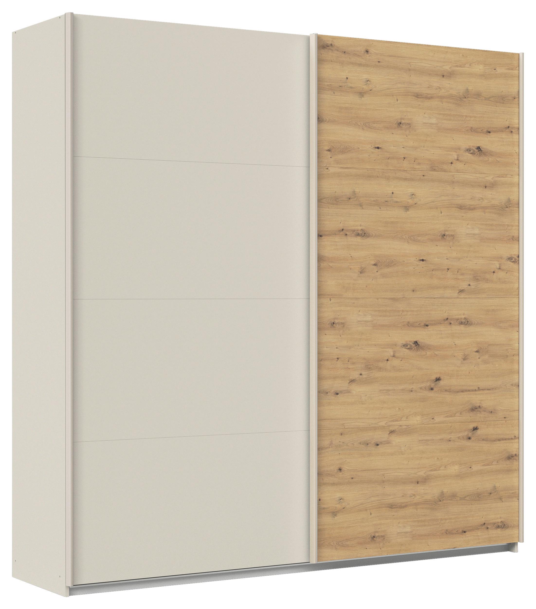 Schwebetürenschrank Feldkirch 226cm Champagner/Eiche Artisan - Champagner/Eiche Artisan, Trend, Holzwerkstoff (226/229/61cm) - Luca Bessoni