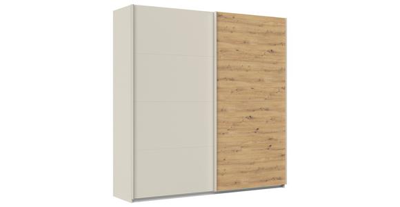 Schwebetürenschrank Feldkirch 226cm Champagner/Eiche Artisan - Champagner/Eiche Artisan, Trend, Holzwerkstoff (226/229/61cm) - Luca Bessoni