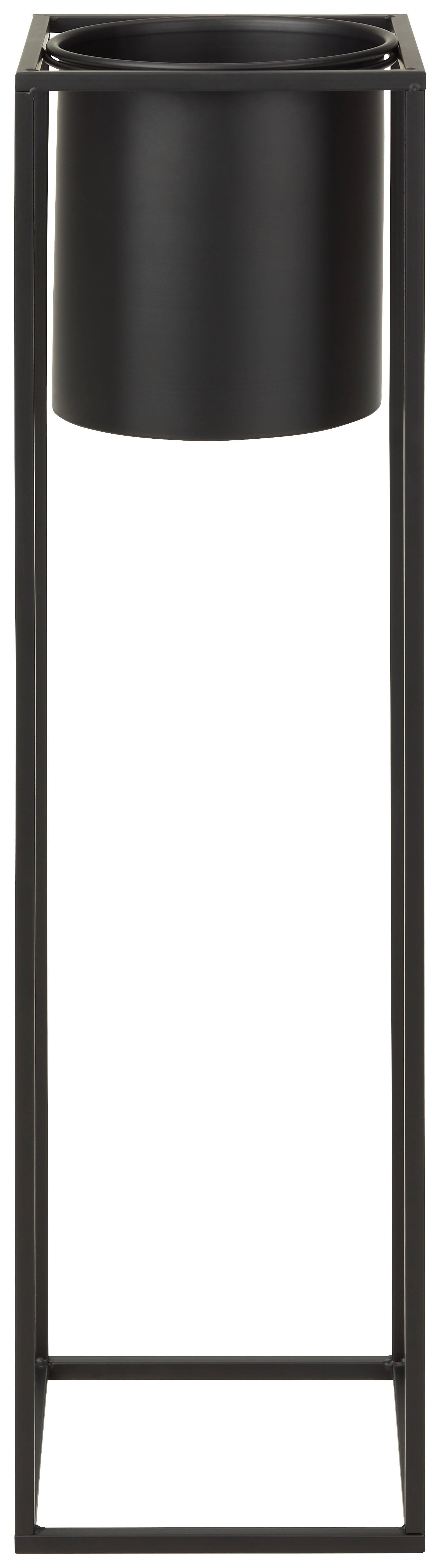 Kvetináč Kiara -Akt- - čierna, Štýlový, kov (21/80,5cm) - Modern Living