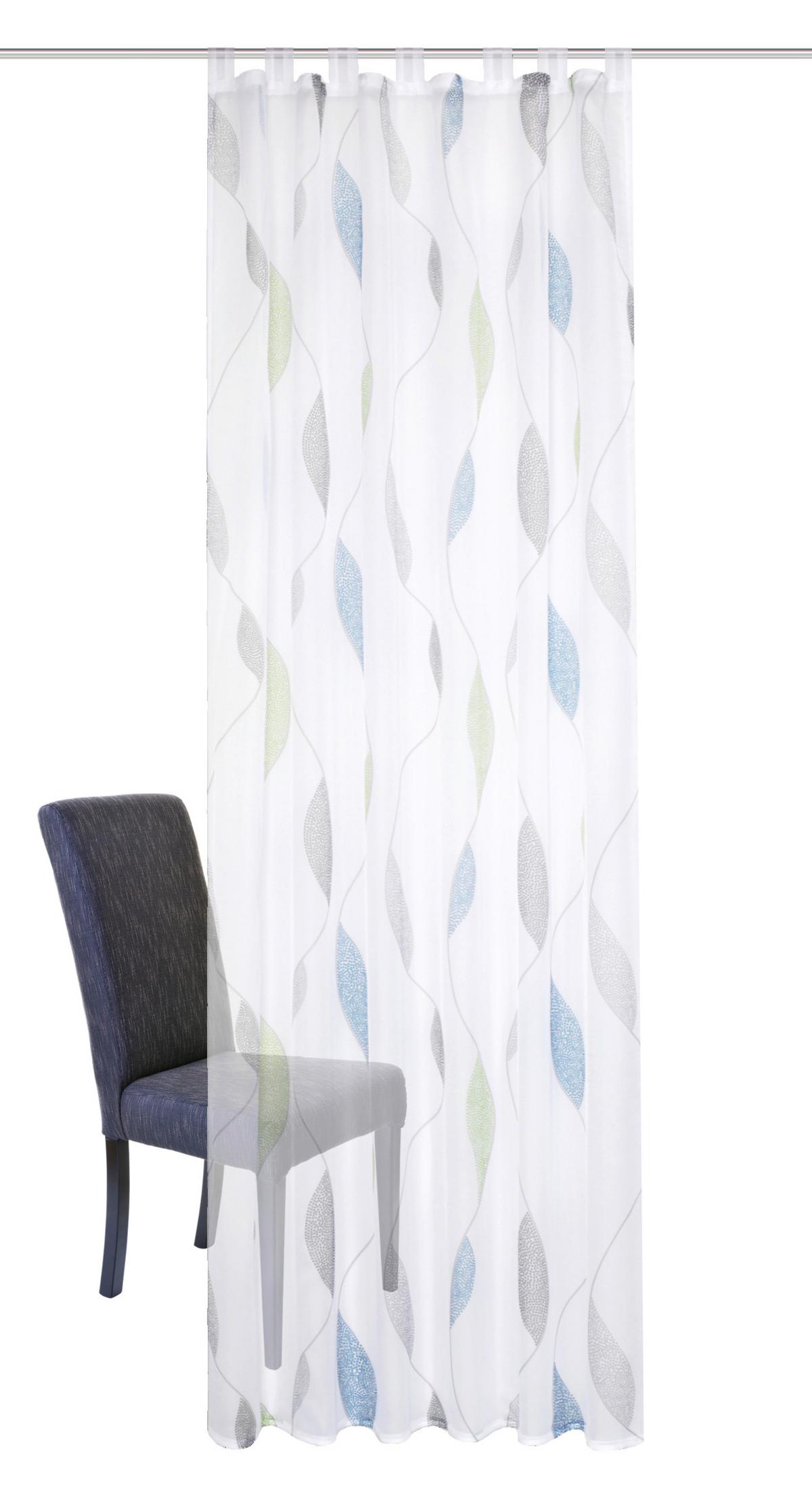 Schlaufenvorhang Paolo - Apfelbaumfarben/Hellgrün, KONVENTIONELL, Textil (140/145cm) - Schmidt W. Gmbh