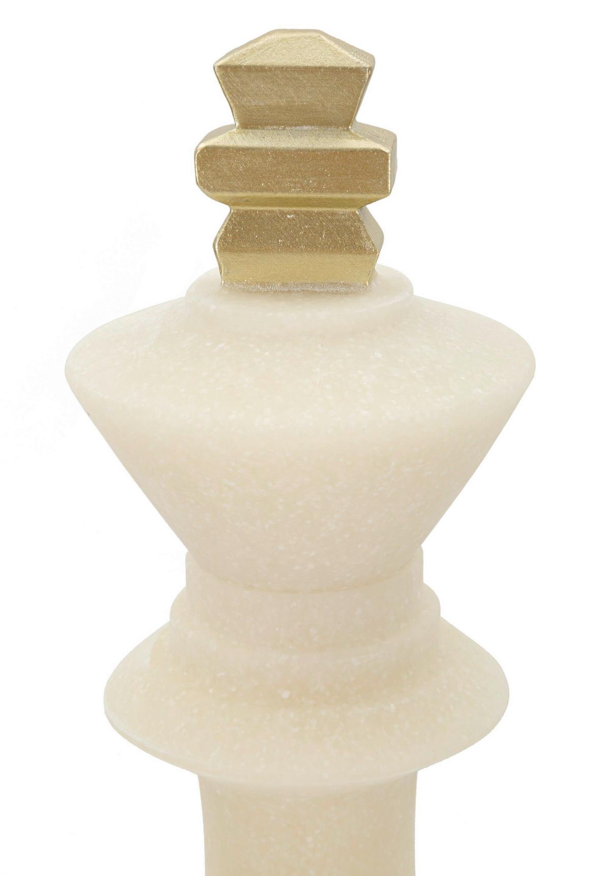Skulptur Kunststoff, Weiß/gold - Basics, Kunststoff (13/41/13cm)