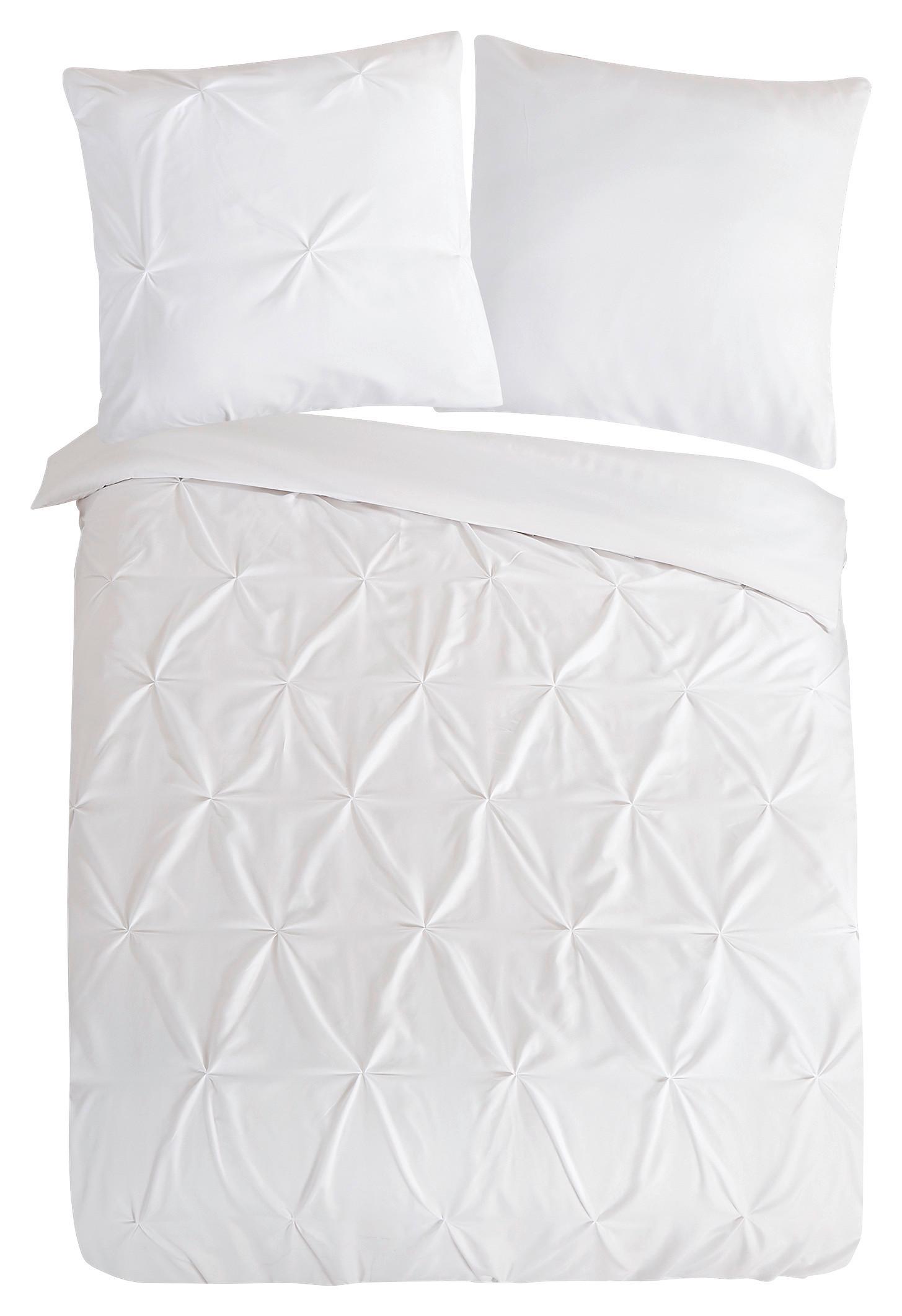 Bettwäsche Elegance Weiß 155x220 cm - Weiß, Basics, Textil (155/220cm)