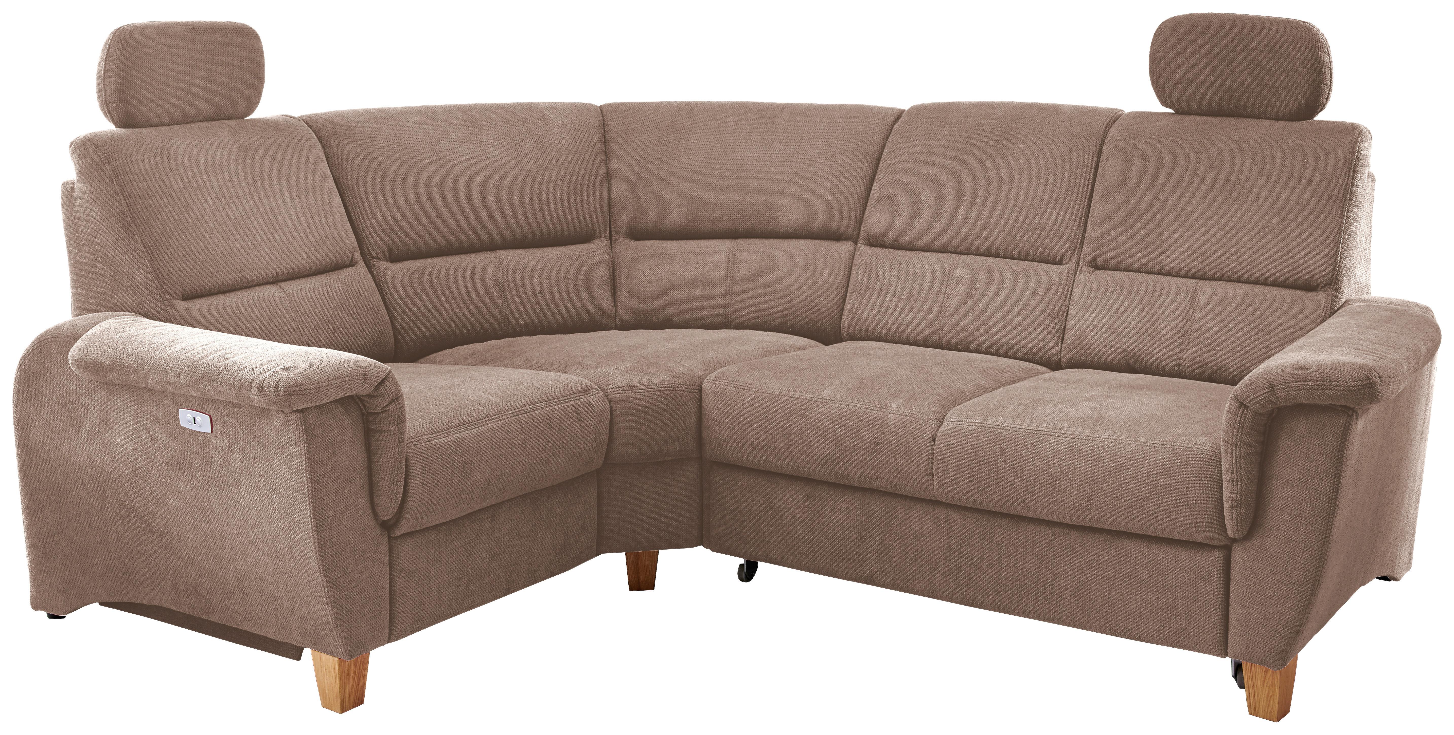 Ecksofa Parole Hellbraun S:186/237 cm - Wildeiche/Hellbraun, KONVENTIONELL, Textil (186/237cm) - Livetastic