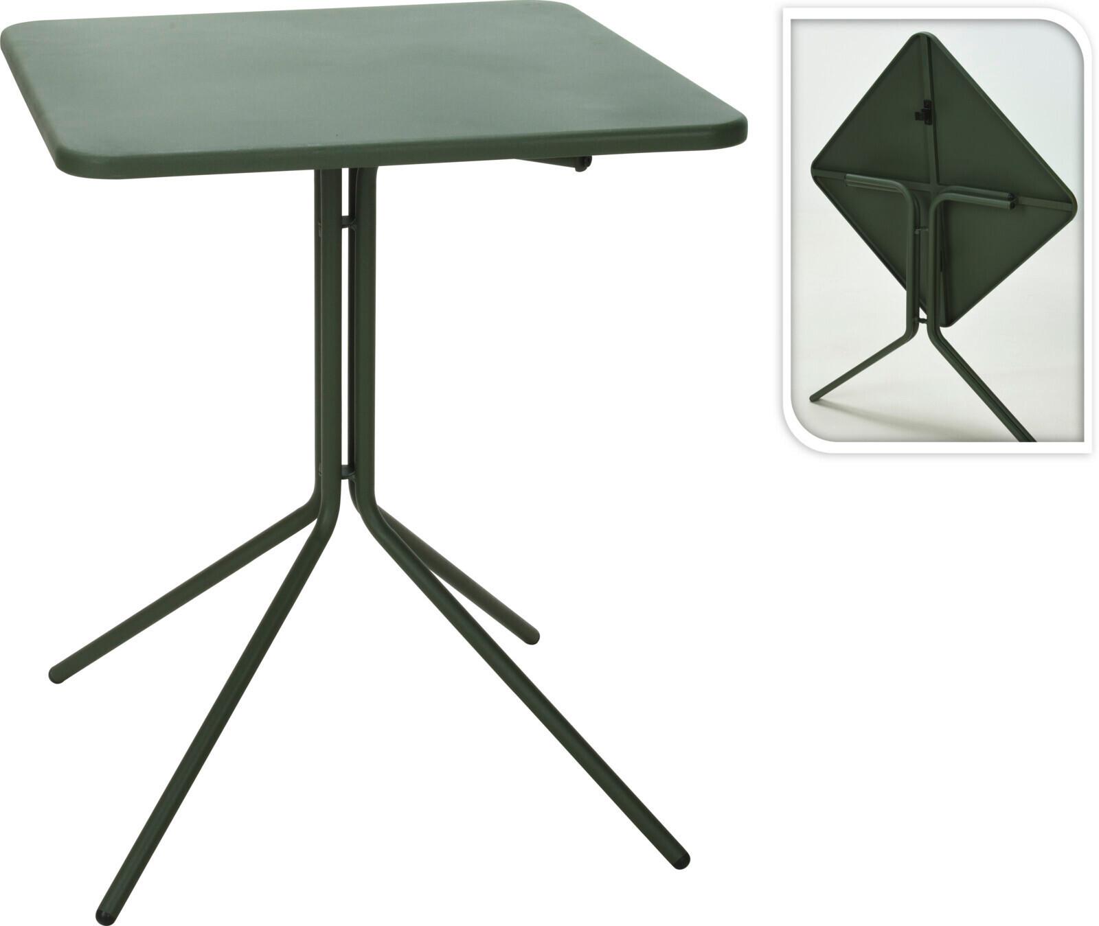 Gartentisch Klappbar Metall L 58 cm - Grün, Basics, Metall (58/58/70cm)