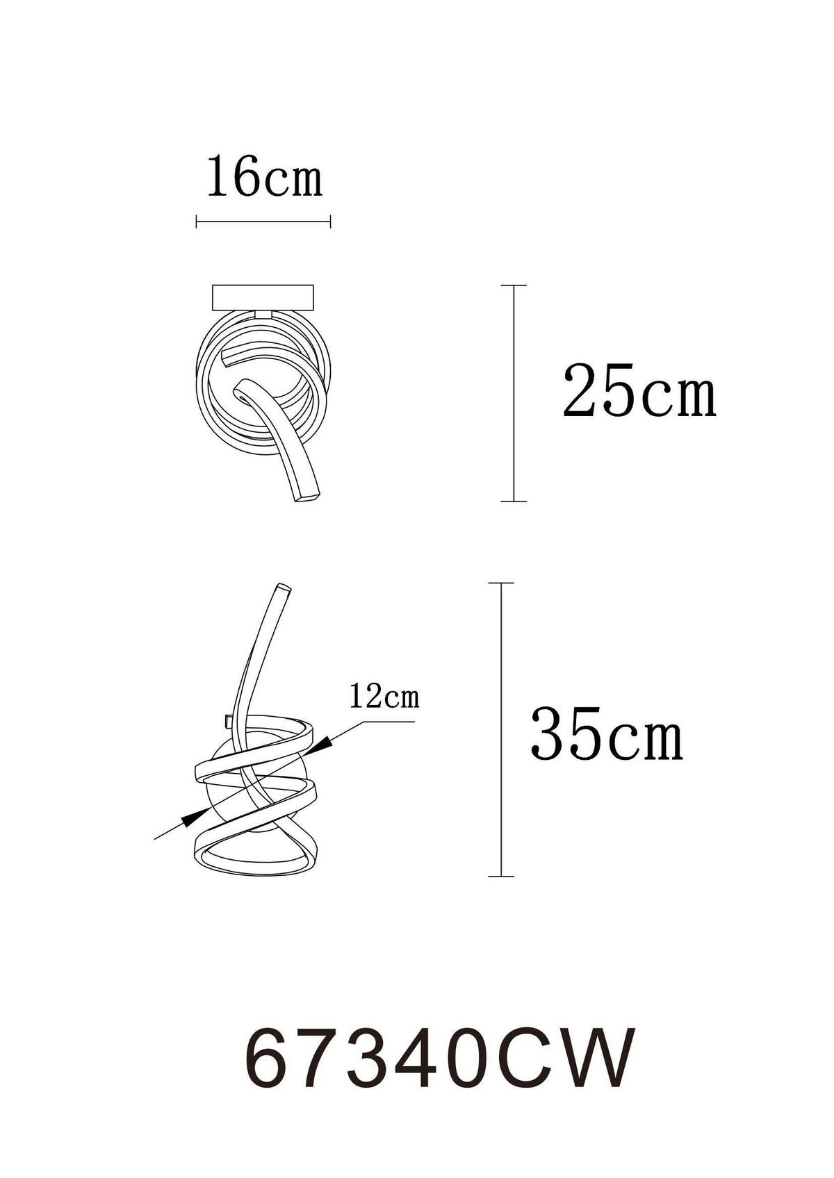 LED-Deckenleuchte Iduna Weiß Chromfarben D: 16 cm - Chromfarben/Weiß, Design, Kunststoff/Metall (16/35cm) - Globo