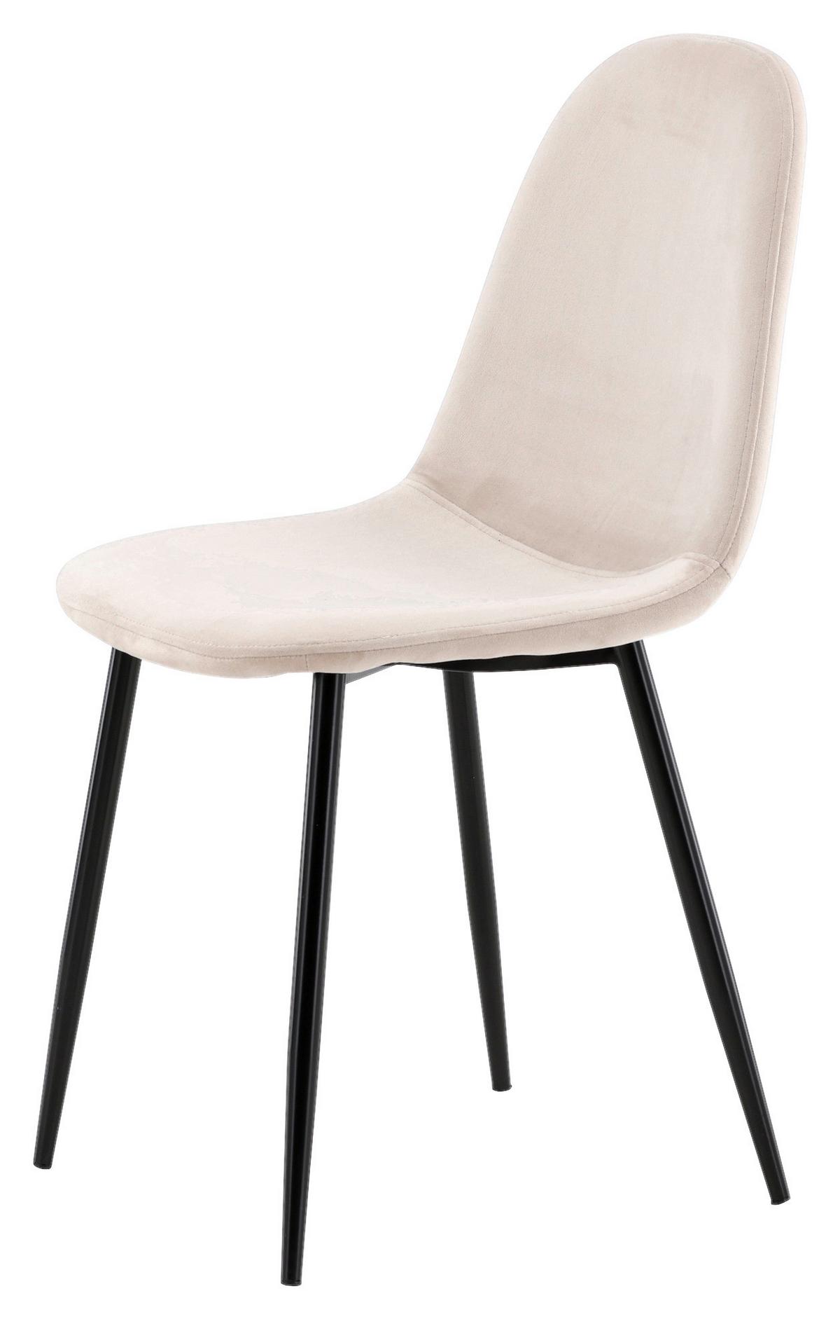 Stuhl-Set Polar - Beige/Schwarz, Design, Textil/Metall (44/88/53cm) - Livetastic