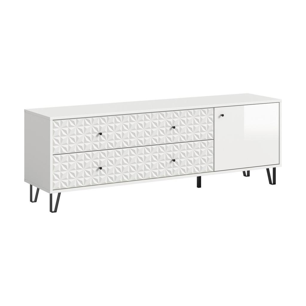 Lowboard Prisma Weiß Hochglanz B: 164 Cm