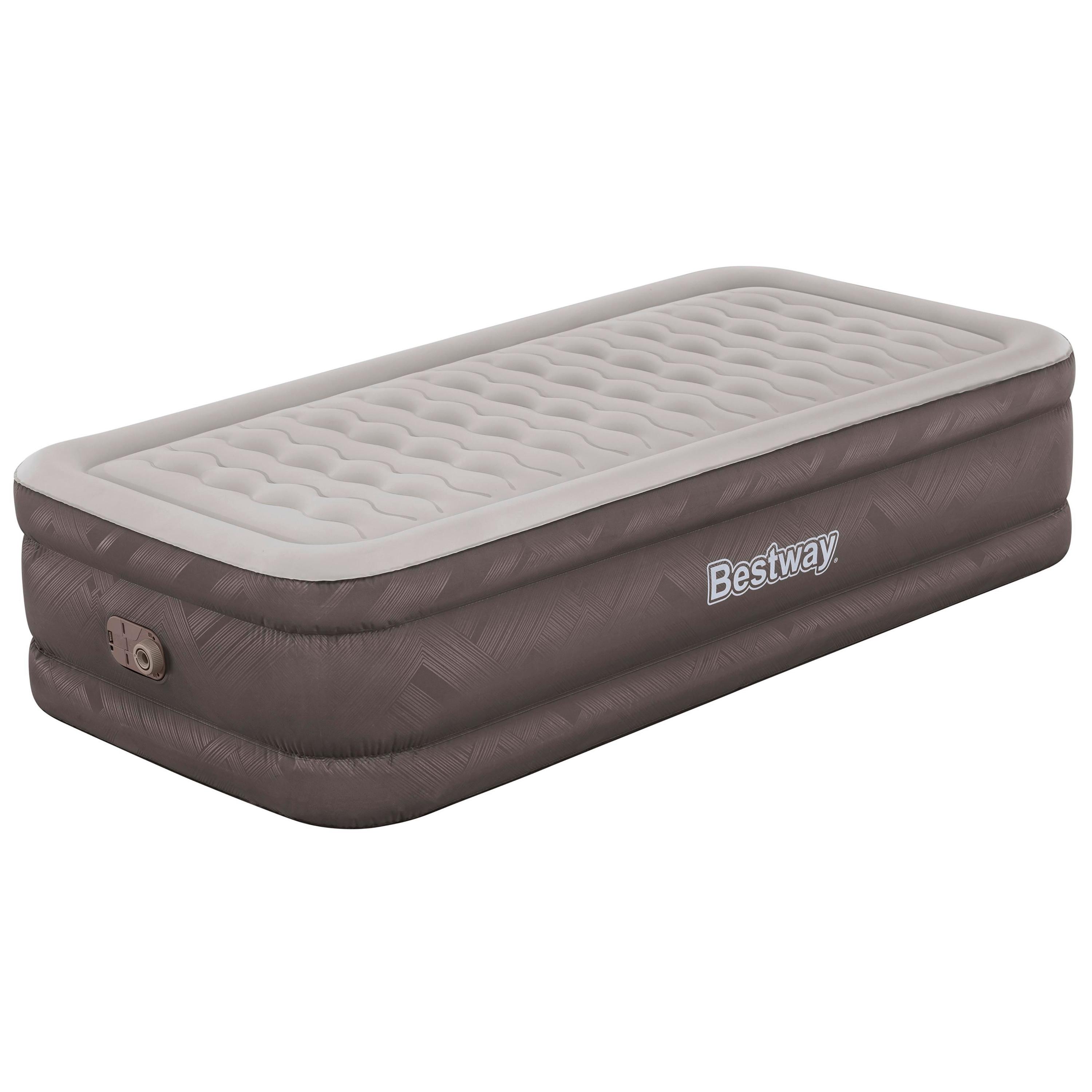 Luftbett Anita 191x97x46 Cm Bis 180kg, Inkl. Pumpe - Braun/Grau, KONVENTIONELL, Kunststoff/Metall (191/97/46cm) - Bestway