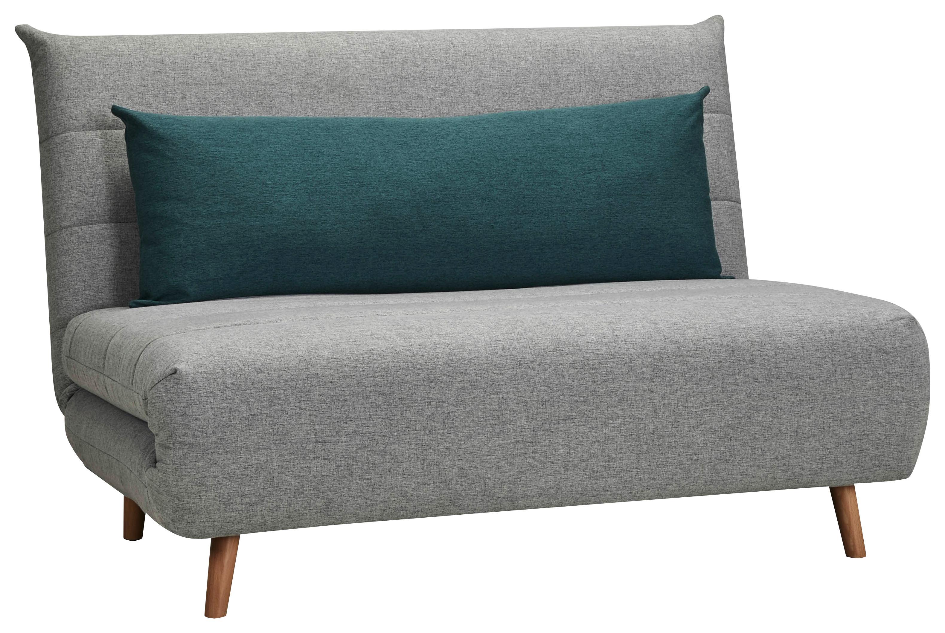 Kanapéágy Simon - Natúr/Szürke, modern, Fa/Textil (125/84/91cm) - Ombra