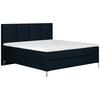 Boxspringbett Mit Topper 180x200 Cm Graz, Dunkelblau - Alufarben/Dunkelblau, MODERN, Textil (180/200cm) - MID.YOU