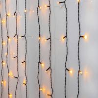 LICHTERVORHANG Länge: 130 cm - Transparent/Schwarz, Basics, Kunststoff (130/5/130cm) - Eglo