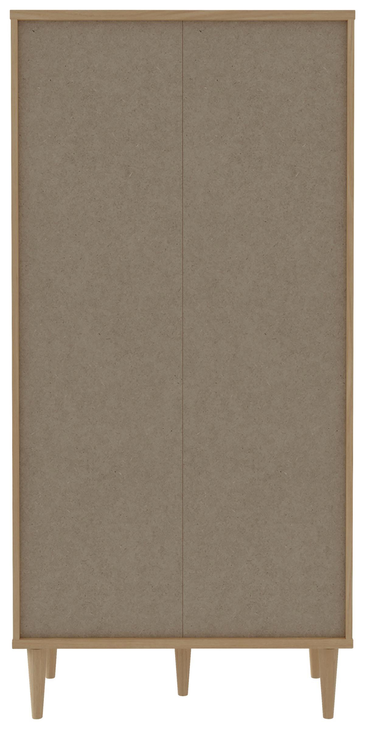 Skriňa Calasetta š: 80 cm - zlatá/farba duba, Natur, kov/drevo (80,1/166,6/41,4cm)