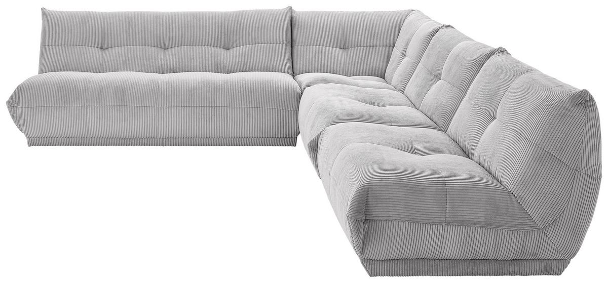 Ecksofa Giselle Grau - Grau, Trend, Textil (285/315cm) - Livetastic
