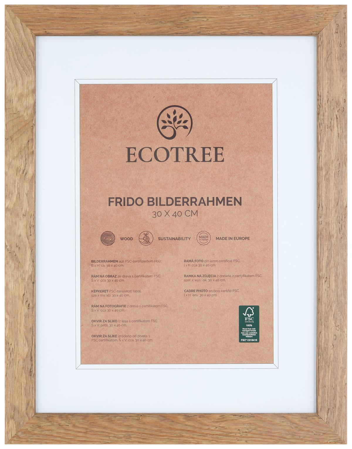 Rám Frido, 30/40cm - prírodná farba, Romantik / Landhaus, drevo (35,7/45,7/1.3cm) - ecoTree
