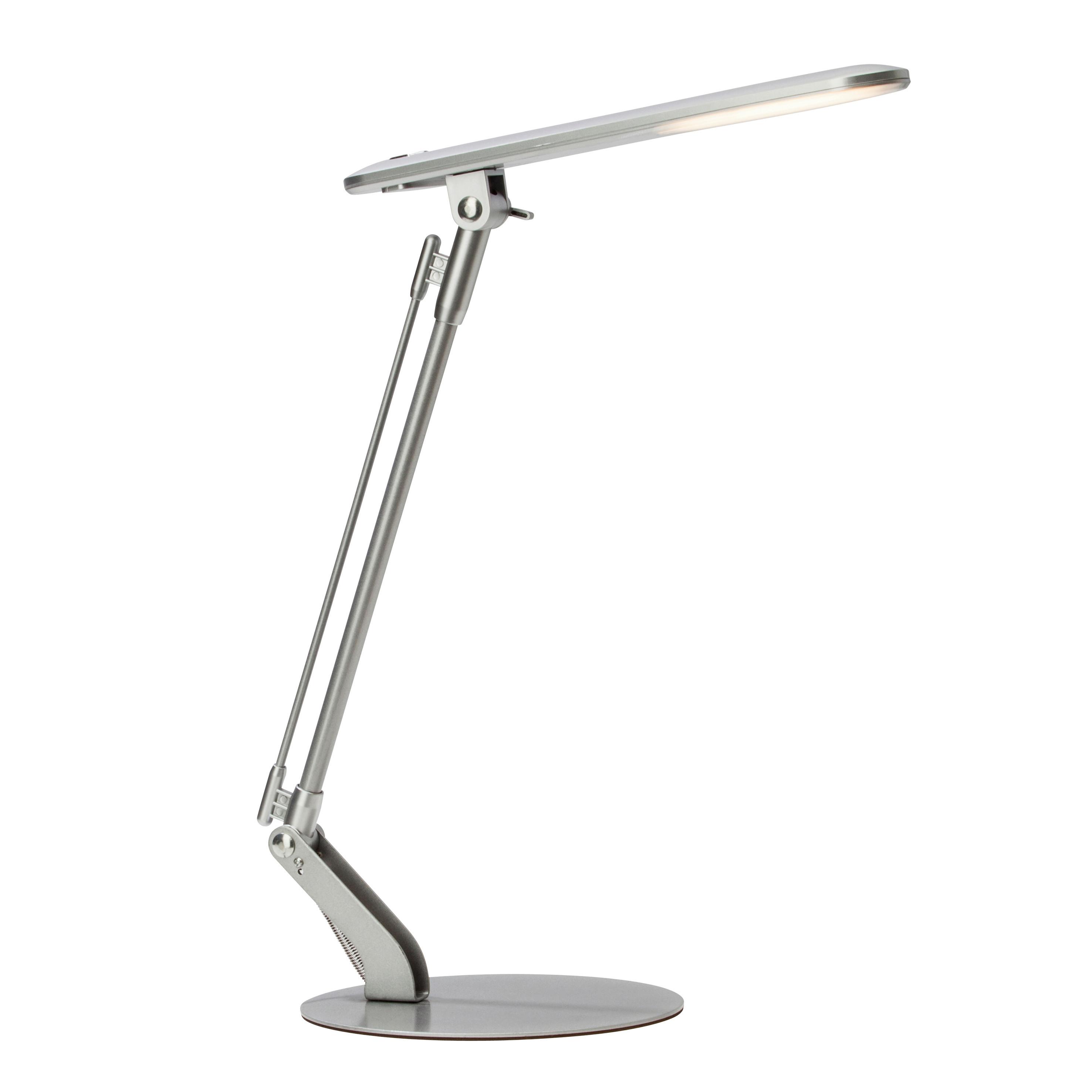 Schreibtischlampe Brendan Titanfarben Flexarm, Schalter