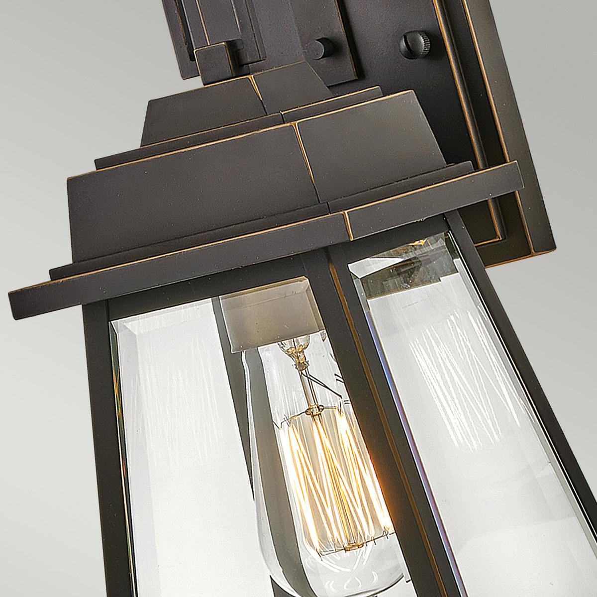 Außenwandleuchte Hk-Bainbridge-S-Oz - Messingfarben/Bronzefarben, KONVENTIONELL, Glas/Metall (13,6/18,/36,2cm) - Elstead Lighting