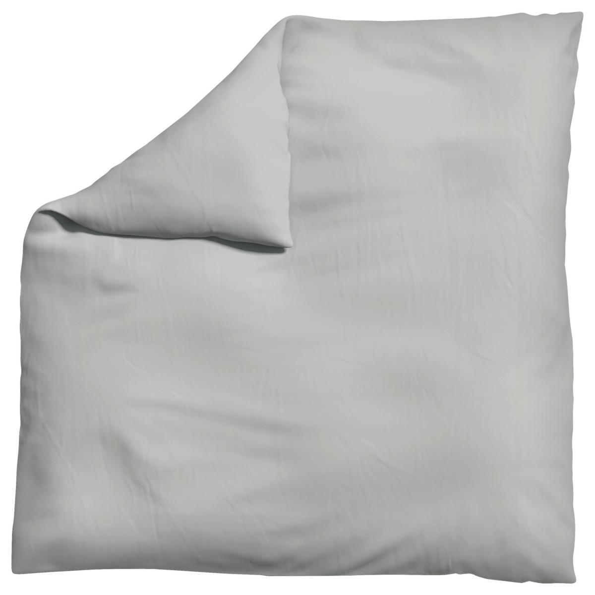 Bettdeckenbezug Knitted Jersey - Hellgrau, Basics, Textil (200/200cm) - Schlafgut
