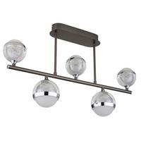 LED-Deckenleuchte 56011-5d - Klar/Chromfarben, KONVENTIONELL, Kunststoff/Metall (65/11/37cm) - Globo