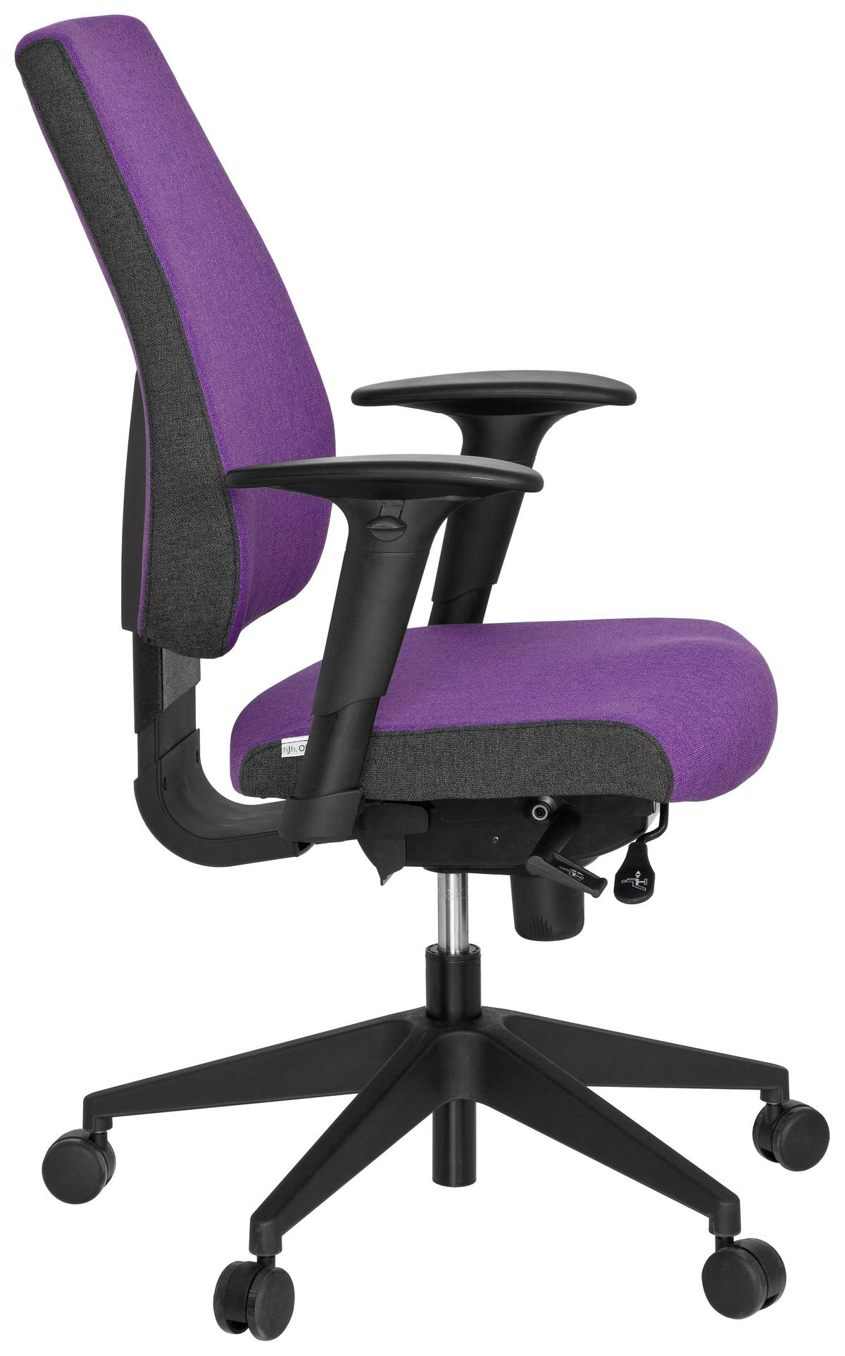 Drehstuhl Pro-Tec 500 Lila - Dunkelgrau/Lila, MODERN, Kunststoff/Textil (56/123/47cm) - MID.YOU