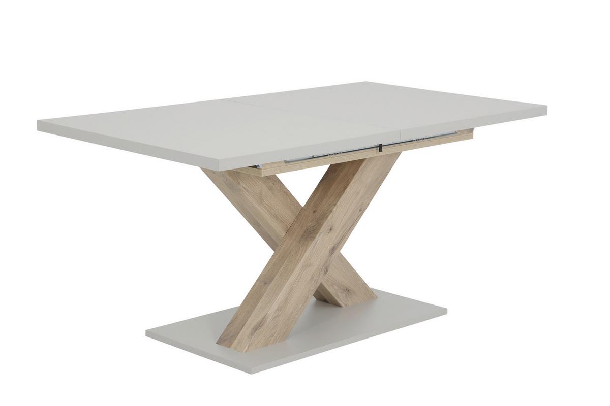 TISCHGRUPPE BEKE G - Eichefarben/Beige, MODERN, Holzwerkstoff/Textil (140 - 180/76/90cm) - P & B