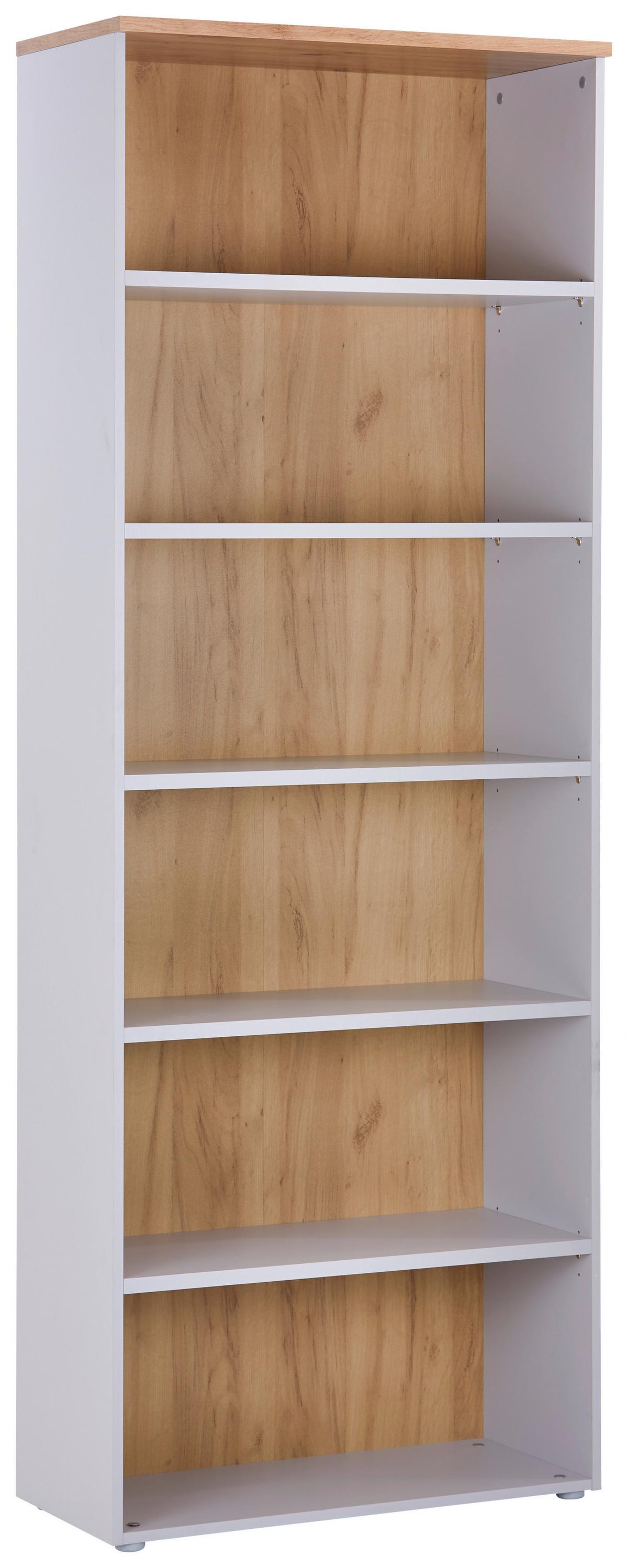 Aktenregal Kontor K2 Eiche Dekor Grau B: 80 cm - Eichefarben/Grau, MODERN, Holzwerkstoff (80/220/38cm)