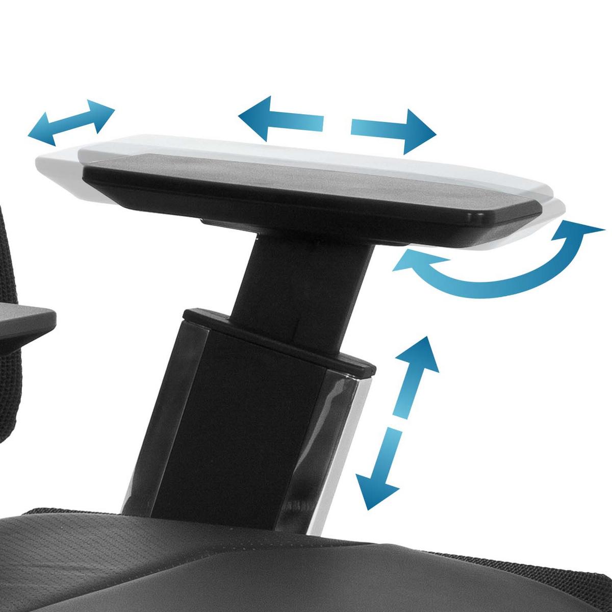 Bürostuhl mit verstellbaren 4-D-Armlehnen