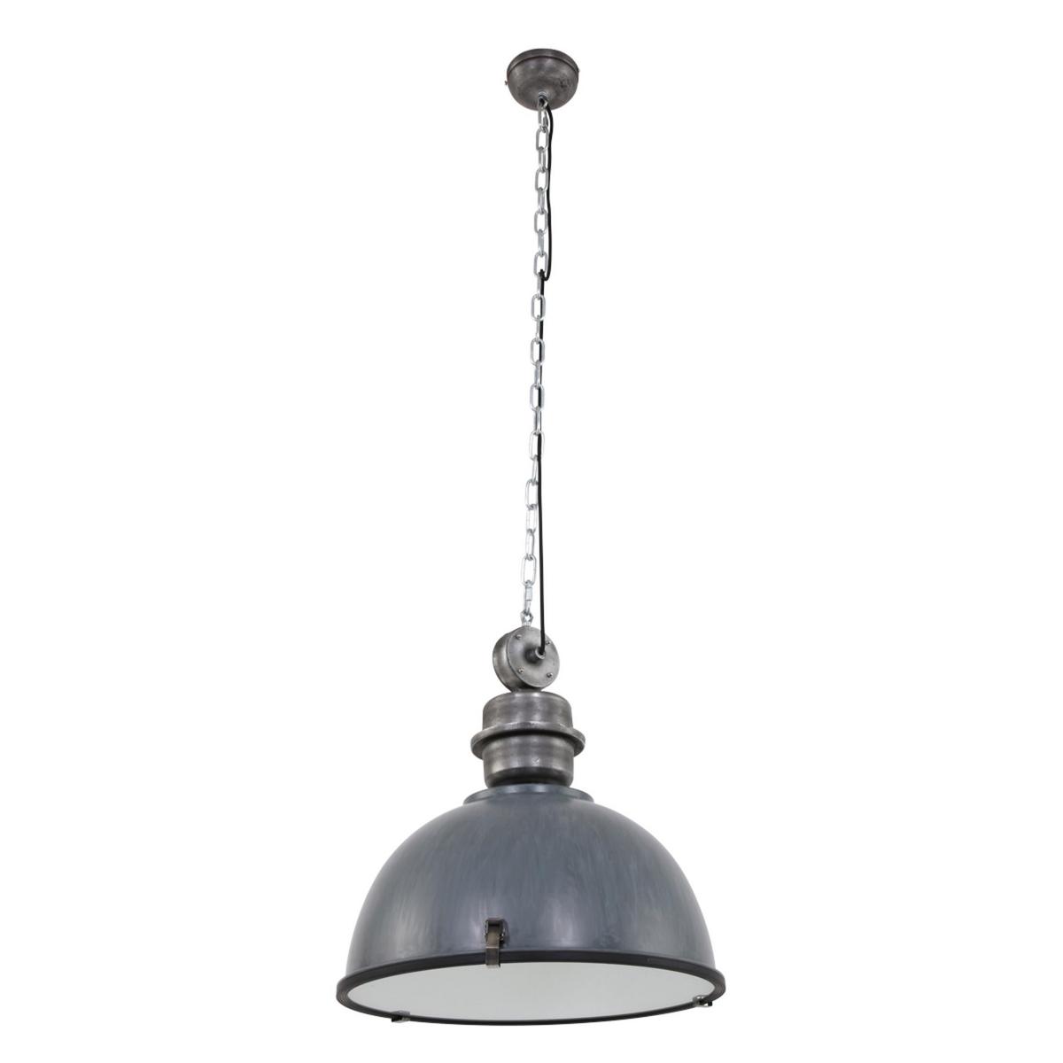 Pendelleuchte Bikkel - Grau, Trend, Glas/Metall (52/153/52cm)