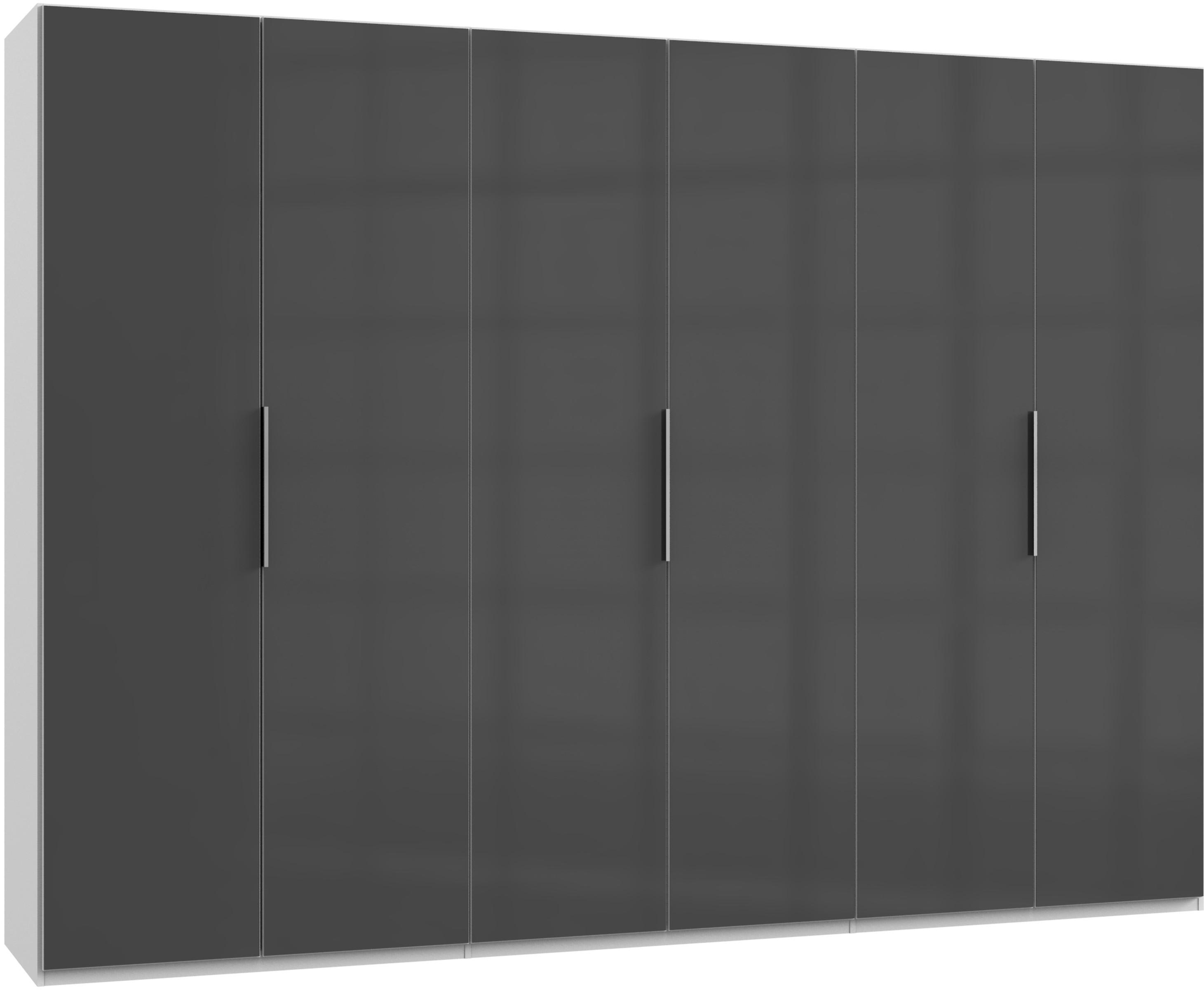 Drehtürenschrank 300cm Level, Grau/weiß - Weiß/Grau, MODERN, Glas/Holzwerkstoff (300/216/58cm) - MID.YOU