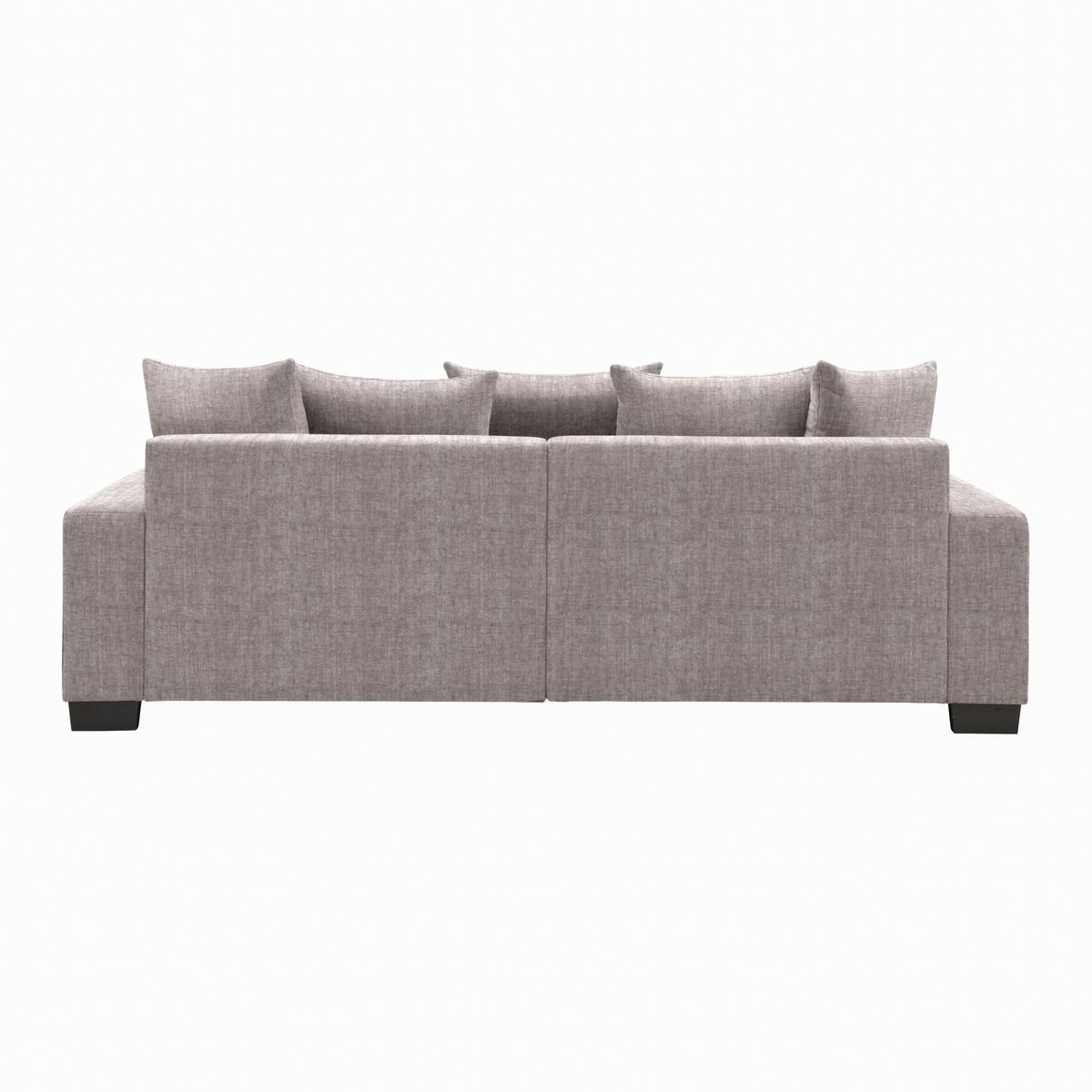 Velká pohovka MATTEO, šedohnědá tkanina VOGUE - černá/šedohnědá, Moderní, dřevo (246/93/124cm)
