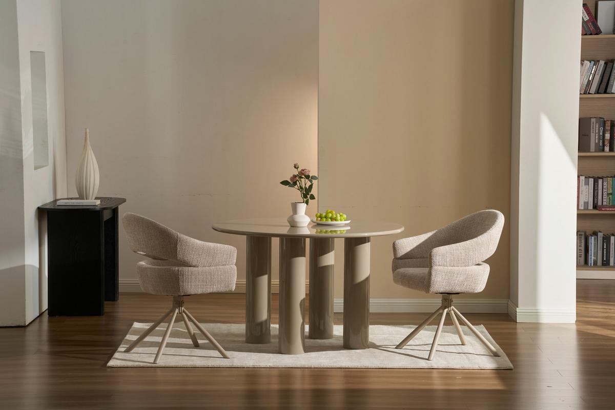 Armlehnstuhl Cleo Beige B: 58 cm - Beige, MODERN, Holz/Textil (58/85/62cm) - Livetastic
