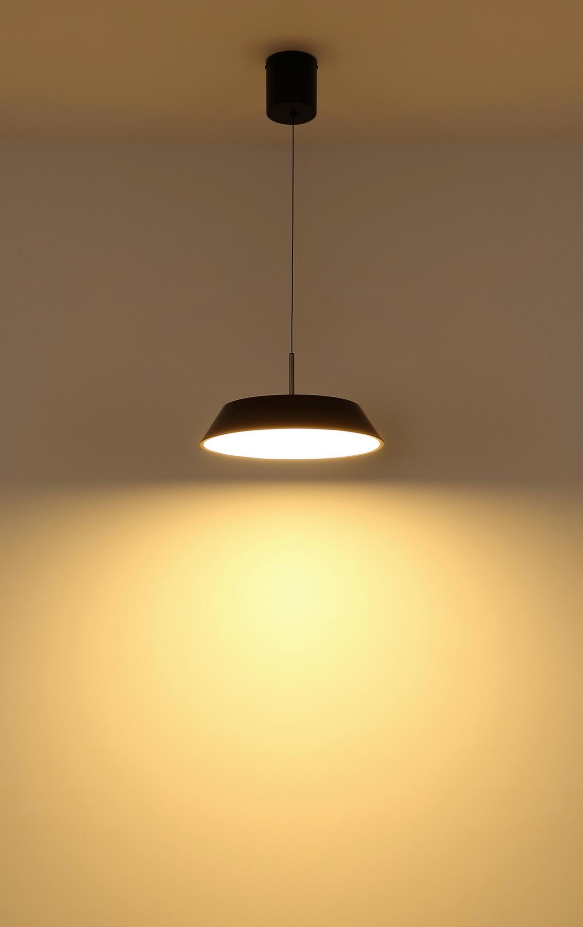 Led-hängeleuchte 3000k, 24w, 2900lm - Schwarz/Weiß, Basics, Kunststoff/Metall (40/180cm) - Globo