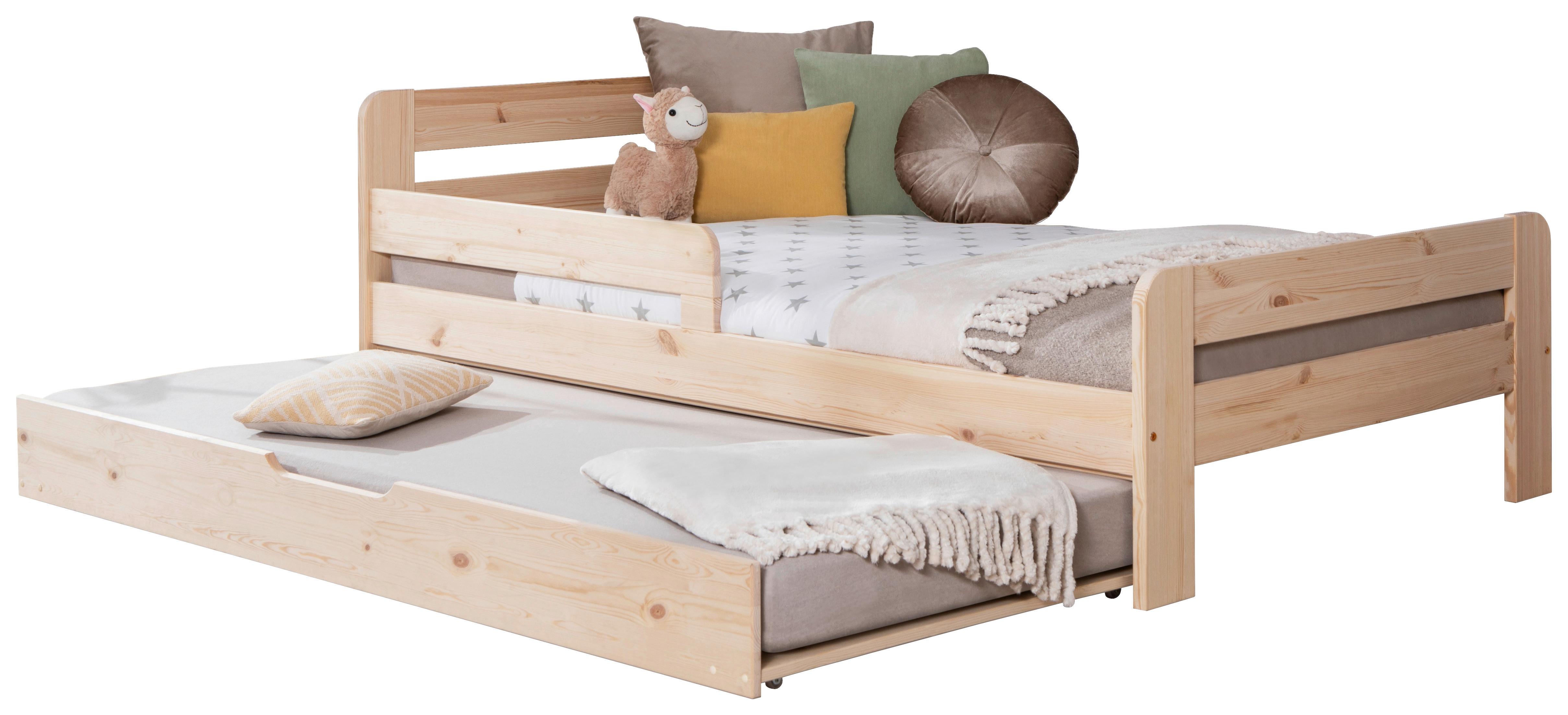 Bett Bennet Naturfarben Inkl. Zubehör, 120x200 Cm - Naturfarben, MODERN, Holz/Textil (120/200cm) - MID.YOU