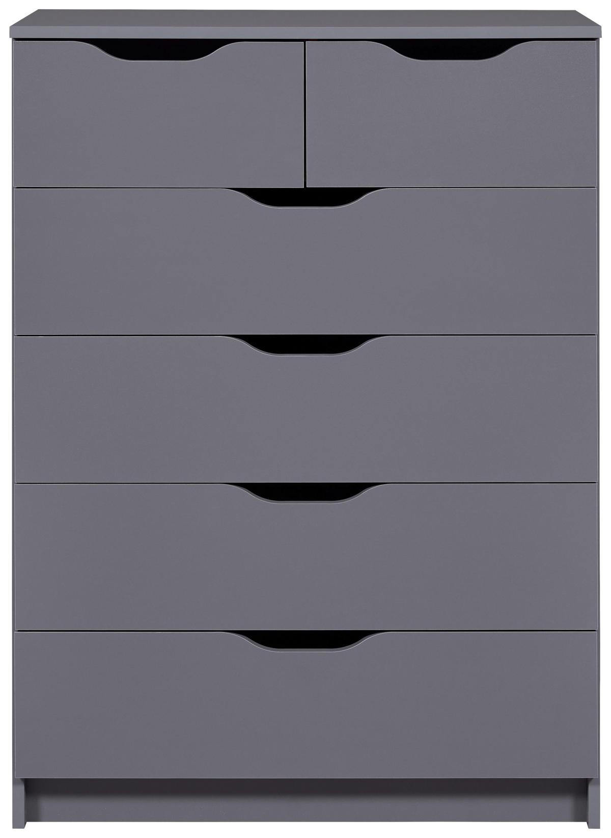 Kommode Silenzia - Graphitfarben, Design, Holzwerkstoff (82/112/40cm) - Livetastic