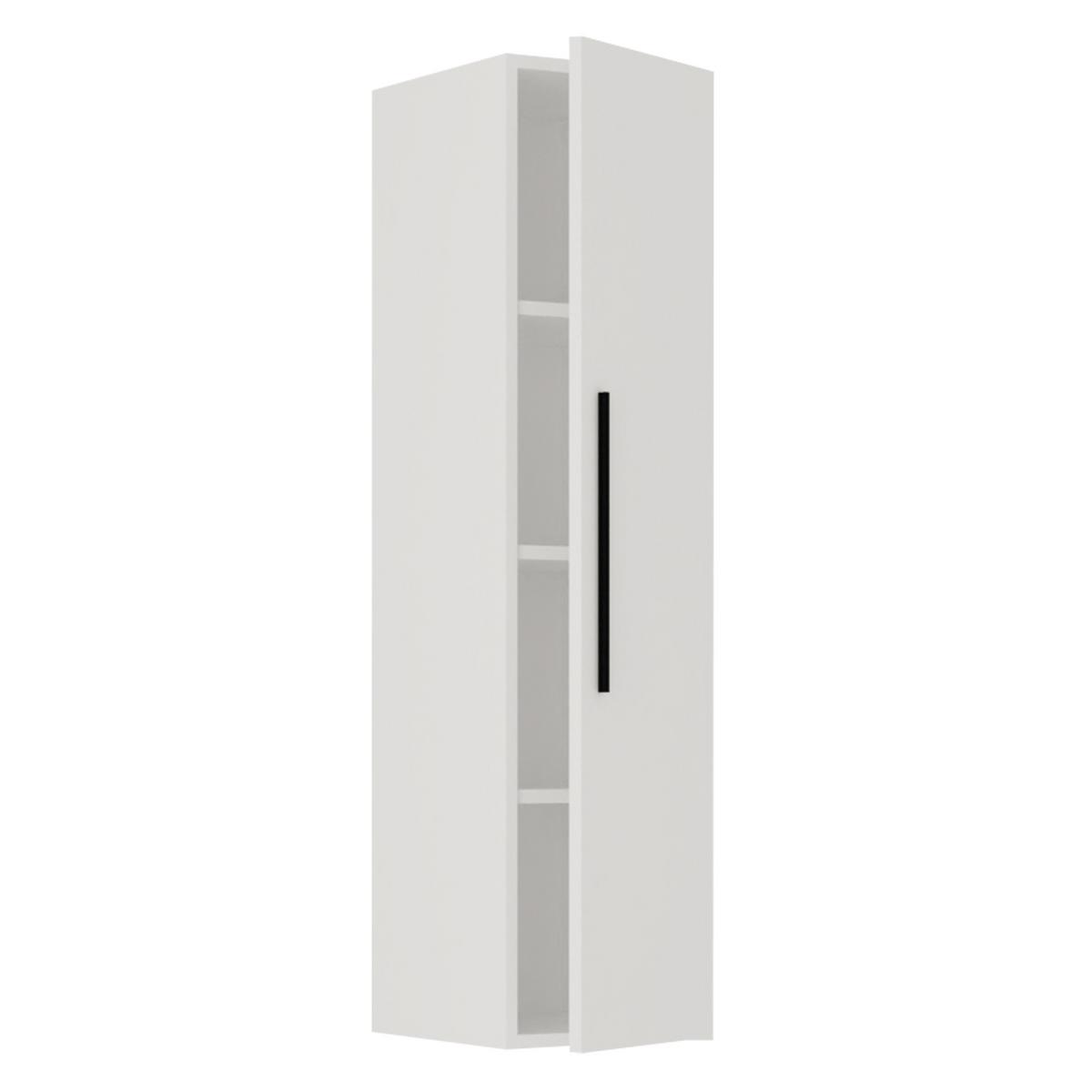 Závěsná skříňka Arila š: 30 cm, bílá - bílá/černá, Moderní, kov/kompozitní dřevo (30/115/30cm) - MID.YOU